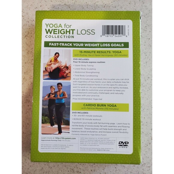Yoga for Weight Loss DVD Collection: 15-Minute Results & Cardio Burn - Picture 2 of 5
